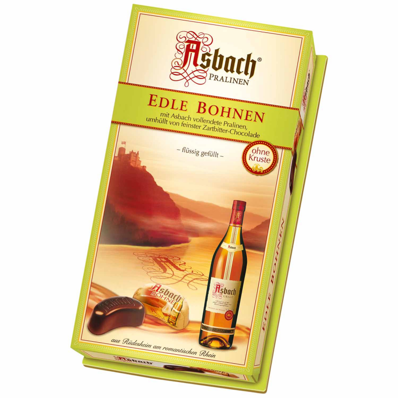  Asbach Pralinen Edle Bohnen Zartbitter ohne Kruste 100g 