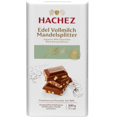  Hachez Edel Vollmilch Mandelsplitter 100g 