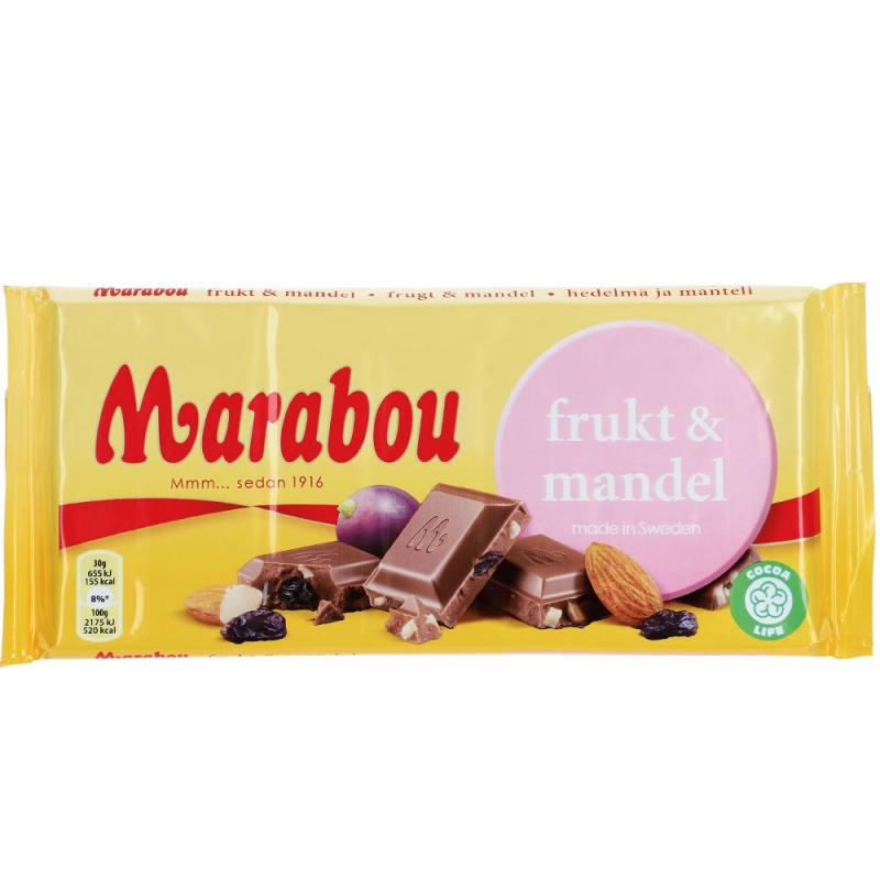  Marabou Frukt & Mandel 200g 