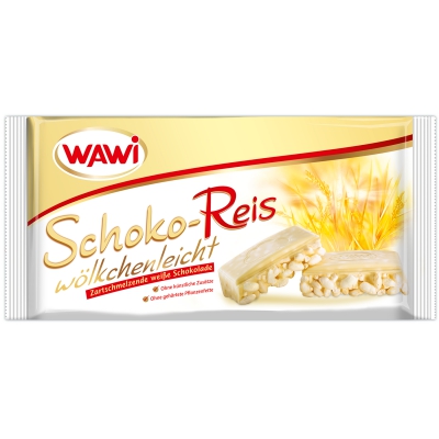  Wawi Schoko-Reis wölkchenleicht Weiße Schokolade 200g 