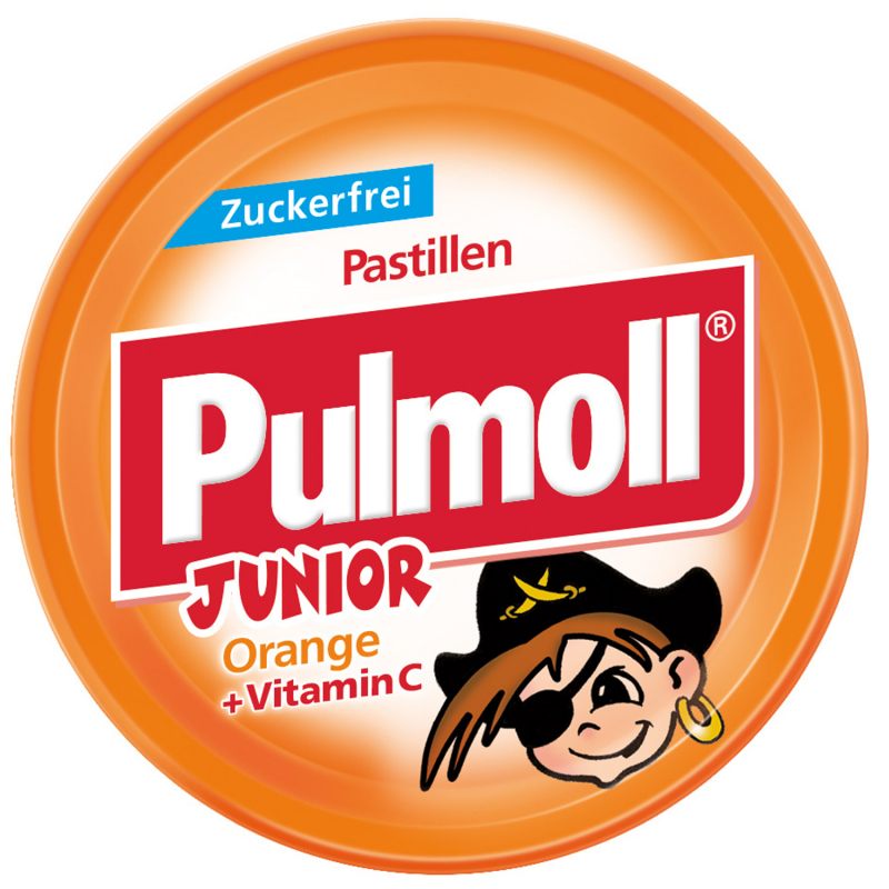  Pulmoll Junior Orange + Vitamin C zuckerfrei 50g 