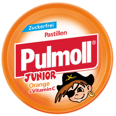  Pulmoll Junior Orange + Vitamin C zuckerfrei 50g 