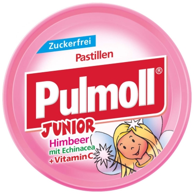  Pulmoll Junior Himbeer + Vitamin C zuckerfrei 