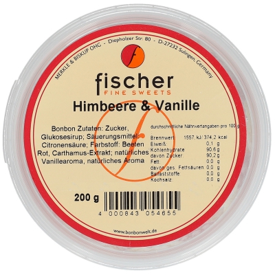  fischer Fine Sweets Himbeere & Vanille 200g 