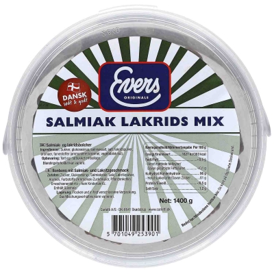  Evers Salmiak Lakrids Mix 1,4kg 