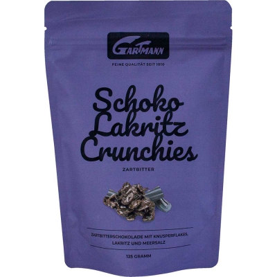 Gartmann Schoko Lakritz Crunchies Zartbitter 125g