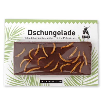 Snack-Insects Dschungelade Vollmilchtafel mit gerösteten Mehlwürmern 50g 
