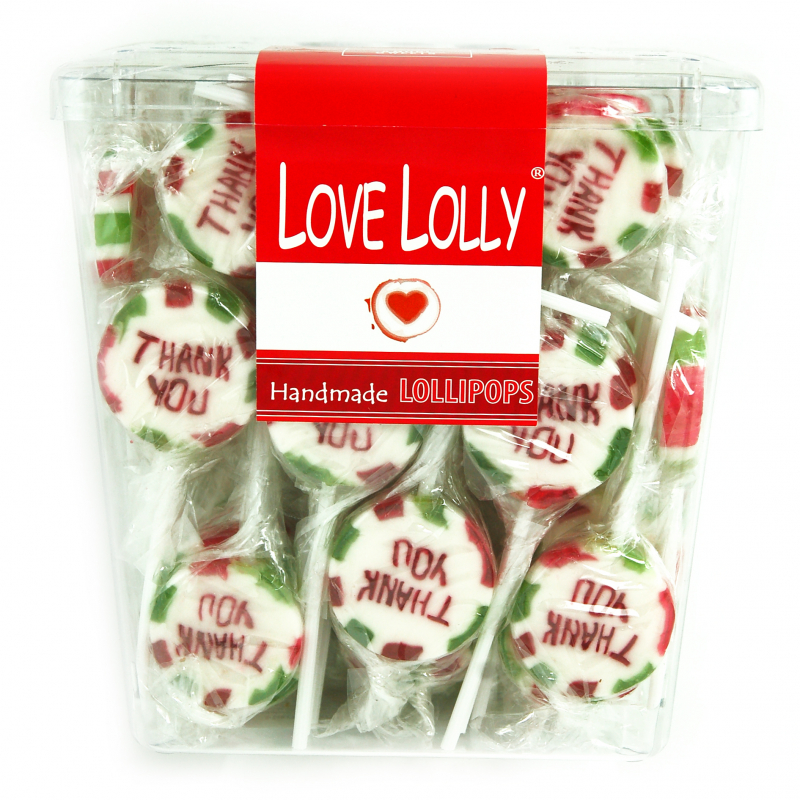  Amore Sweets Rocks Lolly Thank You 100×10g 